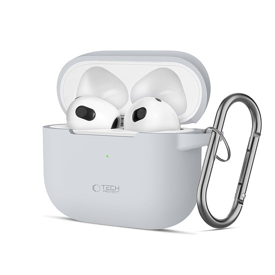 Tech-Protect szilikon horgos tok Apple AirPods 3-hoz - szürke