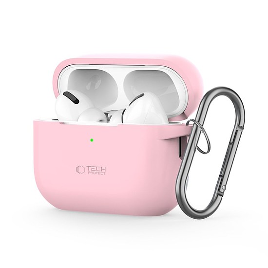 Tech-Protect szilikon horgos tok Apple AirPods Pro 1/2 készülékhez - rózsaszín