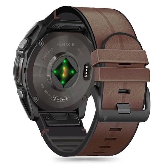 Tech-Protect szilikon PU szíj Garmin Fenixhez 5 / 6 / 6 Pro / 7 / 8 (47 mm) / E - barna