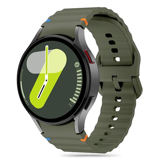 Tech-Protect szilikon sportszíj Samsung Galaxy Watch 4 / 5 / 5 Pro / 6 / 7 / FE telefonhoz - zöld