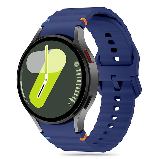 Tech-Protect szilikon sportszíj Samsung Galaxy Watch 4 / 5 / 5 Pro / 6 / 7 / FE telefonhoz - kék