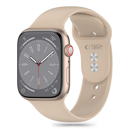 Tech-Protect szilikon szíj Apple Watch 4 / 5 / 6 / 7 / 8 / 9 / SE (38 / 40 / 41 mm) - barna