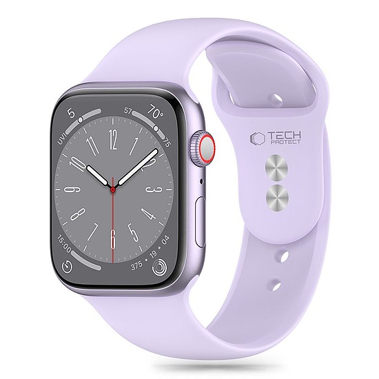 Tech-Protect szilikon szíj Apple Watch 4 / 5 / 6 / 7 / 8 / 9 / SE (38 / 40 / 41 mm) - lila