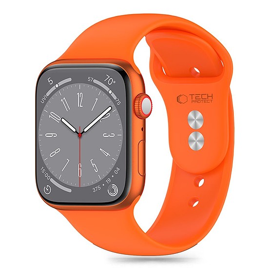 Tech-Protect szilikon szíj Apple Watch 4 / 5 / 6 / 7 / 8 / 9 / SE (38 / 40 / 41 mm) - narancssárga