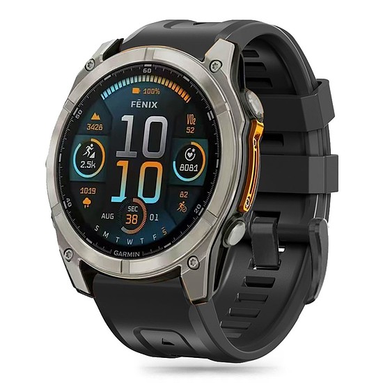 Tech-Protect szilikon szíj Garmin Fenix 5 / 6 / 6 Pro / 7 / 8 (47 mm) / E - fekete