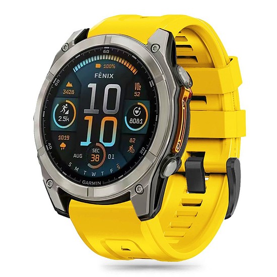 Tech-Protect szilikon szíj Garmin Fenix 5 / 6 / 6 Pro / 7 / 8 (47 mm) / E - sárga