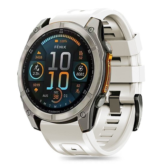 Tech-Protect szilikon szíj Garmin Fenix 5S / 5S PLUS / 6S / 6S Pro / 7S / 8 (43MM) - titánhoz