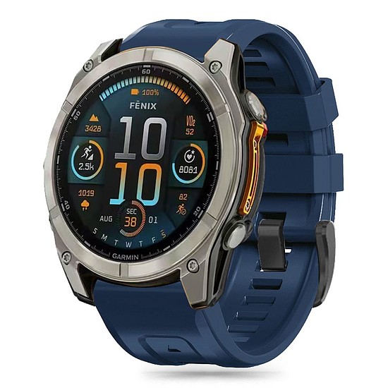 Tech-Protect szilikon szíj Garmin Fenix 5X / 5X Plus / 6X / 6X Pro / 7X / 8 (51 mm) készülékhez - kék