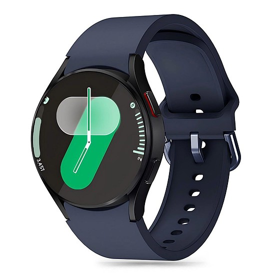 Tech-Protect szilikon szíj Samsung Galaxy Watch 4 / 5 / 5 Pro / 6 / 7 / FE készülékhez - sötétkék