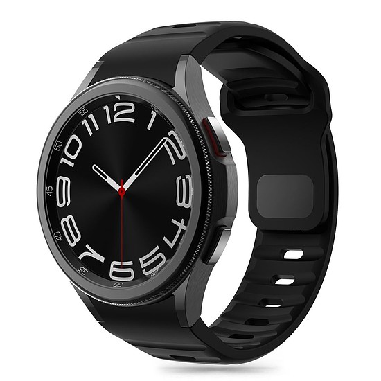 Tech-Protect szilikon szíj Samsung Galaxy Watch 4 / 5 / 5 Pro / 6 / 7 / FE telefonhoz - fekete