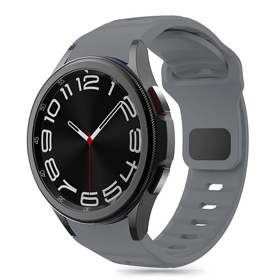 Tech-Protect szilikon szíj Samsung Galaxy Watch 4 / 5 / 5 Pro / 6 / 7 / FE telefonhoz - szürke