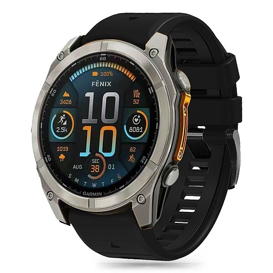 Tech-Protect szilikon vonalpánt Garmin Fenix 5X / 5X Plus / 6X / 6X Pro / 7X / 8 (51 mm) készülékhez - fekete