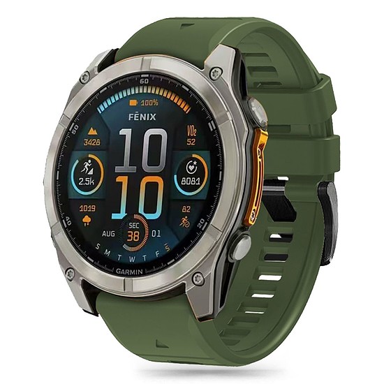 Tech-Protect szilikon vonalpánt Garmin Fenix 5X / 5X Plus / 6X / 6X Pro / 7X / 8 (51 mm) készülékhez - zöld