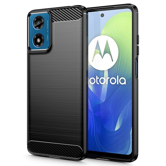 Tech-Protect TPUCarbon tok Motorola Moto G24 / G24 Power / G04 készülékhez - fekete