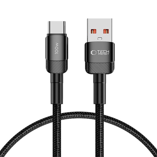 Tech-Protect UltraBoost Evo USB-C / USB-A kábel 100W 5A 0,25m - fekete