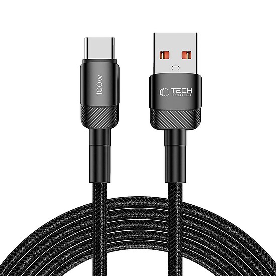 Tech-Protect UltraBoost Evo USB-C / USB-A kábel 100W 5A 3m - fekete