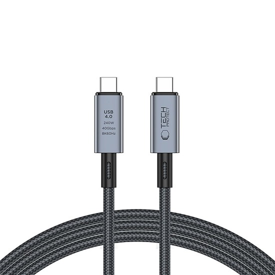 Tech-Protect UltraBoost Max USB-C 4.0 / USB-C 4.0 PD 240W 8K 40Gbps 2m kábel - szürke