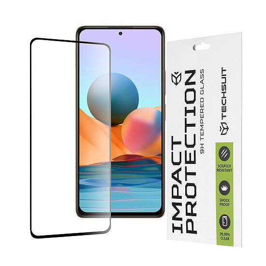 Techsuit - 111D Full Cover / Full Glue Glass - Xiaomi Redmi Note 10 Pro / Note 10 Pro Max - Fekete (KF236646)