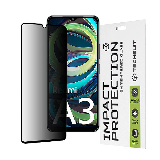 Techsuit - 111D Privacy Full Glue - Xiaomi Redmi A3 - Fekete (KF2325549)