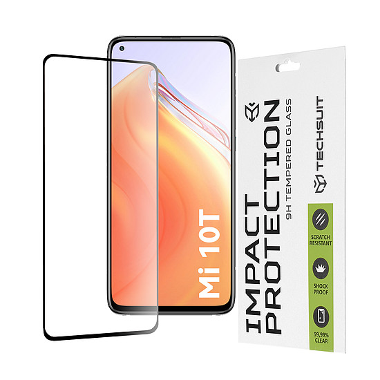 Techsuit - 111D teljes burkolat / teljes ragasztós üveg - Xiaomi Mi 10T 5G / Mi 10T Pro 5G - fekete (KF235641)