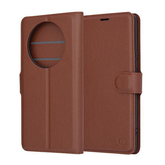 Techsuit - Bőr Folio - Honor Magic5 Lite - Barna