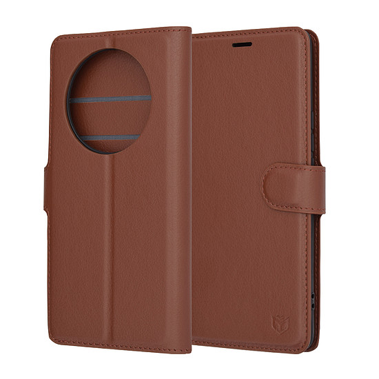 Techsuit - Bőr Folio - Honor Magic6 Lite - Barna