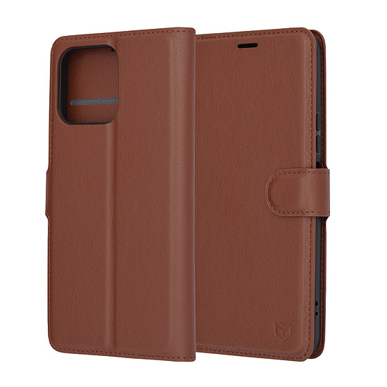 Techsuit - Bőr Folio - Honor X6 / X8 5G / 70 Lite - Barna