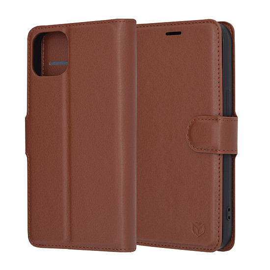 Techsuit - Bőr Folio - iPhone 13 - Barna (KF2323492)