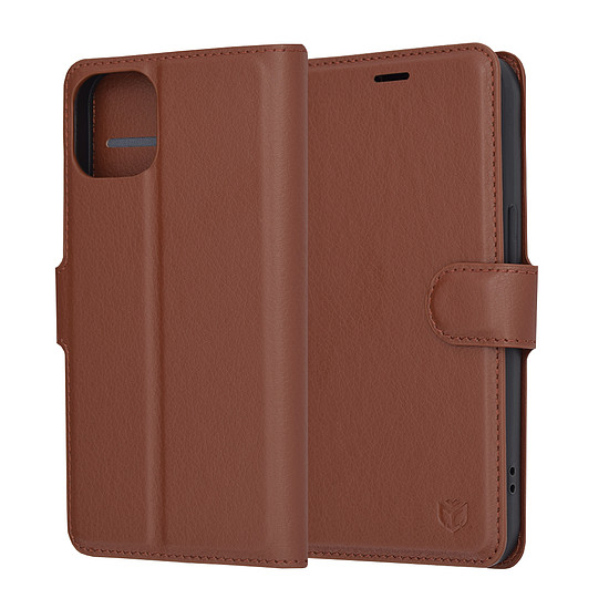 Techsuit - Bőr Folio - iPhone 14 - Barna (KF2323498)