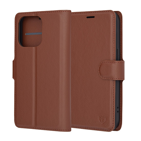 Techsuit - Bőr Folio - iPhone 14 Pro - Barna (KF2323502)