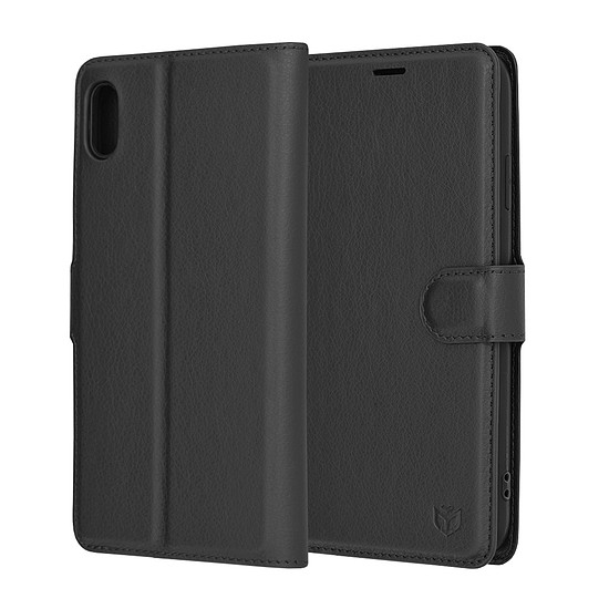 Techsuit - Bőr Folio - iPhone XS Max - Fekete (KF2323489)