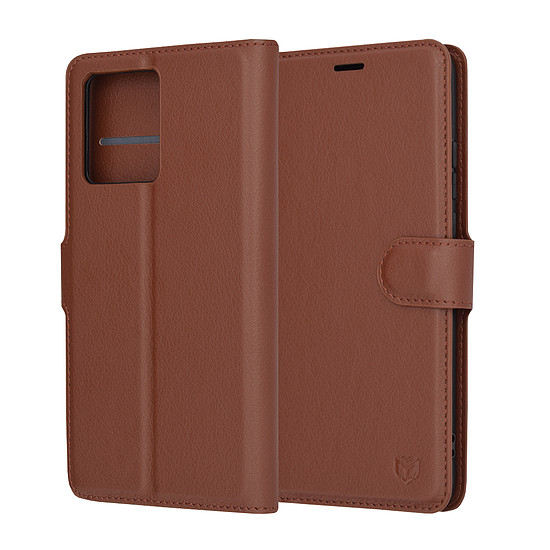 Techsuit - Bőr Folio - Motorola Edge 40 Neo - Barna (KF2323554)