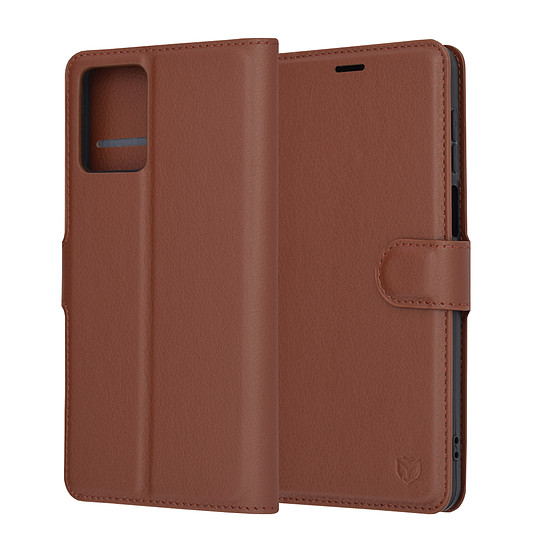 Techsuit - Bőr Folio - Motorola Moto G54 - Barna (KF2323556)