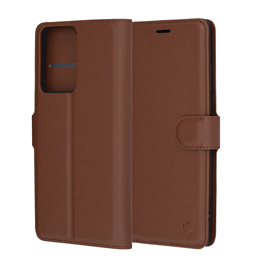 Techsuit - Bőr Folio - Motorola Moto G85 - Barna (KF2332351)