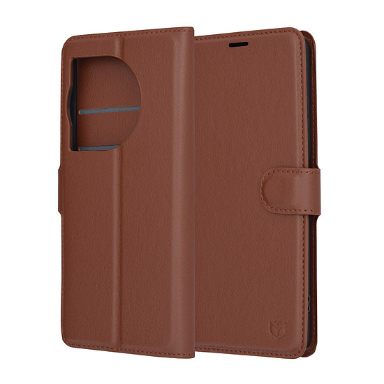 Techsuit - Bőr Folio - OnePlus 12R - Barna (KF2323674)