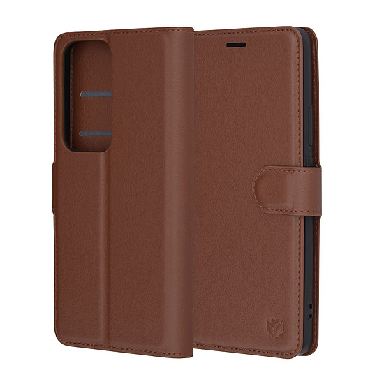 Techsuit - Bőr Folio - Oppo Reno12 - Barna (KF2332151)