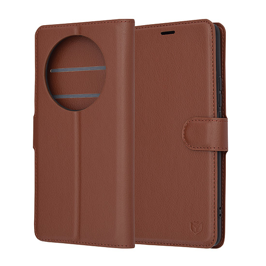 Techsuit - Bőr Folio - Realme 12 Pro / 12 Pro+ - Barna (KF2323765)