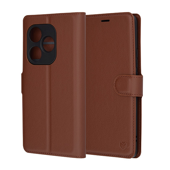 Techsuit - Bőr Folio - Realme GT 6 / GT 6T - Barna