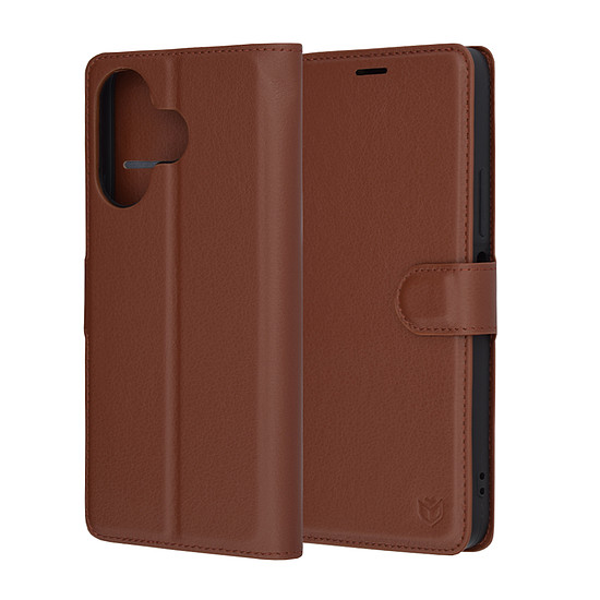 Techsuit - Bőr Folio - Xiaomi Redmi 13 / Poco M6 4G - Barna