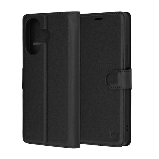 Techsuit - Bőr Folio - Xiaomi Redmi 13 / Poco M6 4G - Fekete