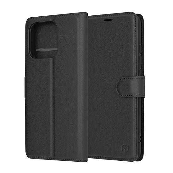 Techsuit - Bőr Folio - Xiaomi Redmi 13C 4G / 13C 5G / Poco M6 / C65 - Fekete