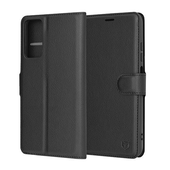 Techsuit - Bőr Folio - Xiaomi Redmi Note 11 / Note 11S - Fekete