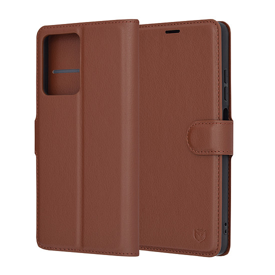 Techsuit - Bőr Folio - Xiaomi Redmi Note 12 Pro 5G - Barna