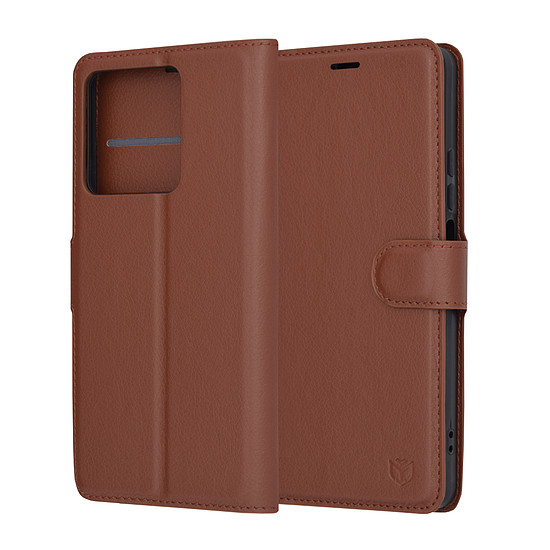 Techsuit - Bőr Folio - Xiaomi Redmi Note 13 5G - Barna (KF2323566)