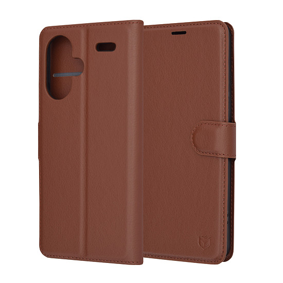 Techsuit - Bőr Folio - Xiaomi Redmi Note 13 Pro+ 5G - Barna (KF2323568)