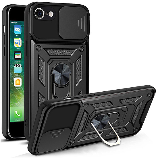 Techsuit - CamShield Series - iPhone 7 / iPhone 8 / iPhone SE 2, SE 2020 / iPhone SE 3, SE 2022 - Fekete (KF2315407)