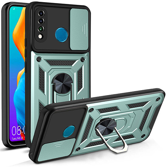 Techsuit - CamShield sorozat - Huawei P30 Lite / P30 Lite új kiadás - zöld (KF2327420)