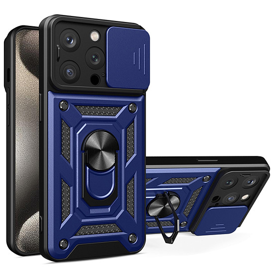 Techsuit - CamShield sorozat - iPhone 15 Pro - kék (KF2325327)