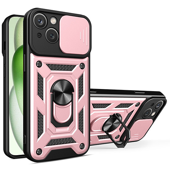 Techsuit - CamShield sorozat - iPhone 15 - Rose Gold (KF2327477)