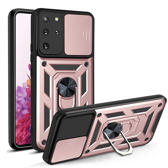 Techsuit - CamShield sorozat - Samsung Galaxy S20 Plus 4G / S20 Plus 5G - Rose Gold (KF2327375)